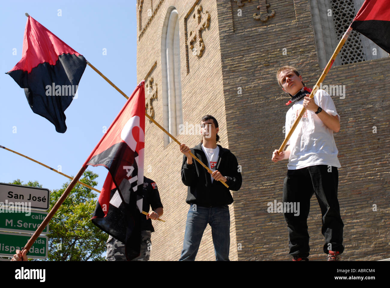May Day Celebrations in Zaragoza Spain Stock Photo Alamy