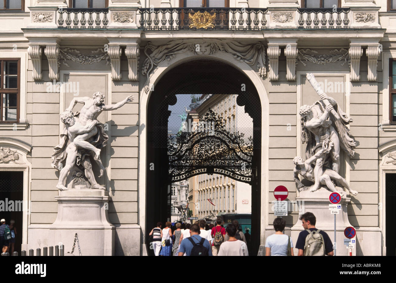 Entrance at the Hofburg Vienna Stock Photo