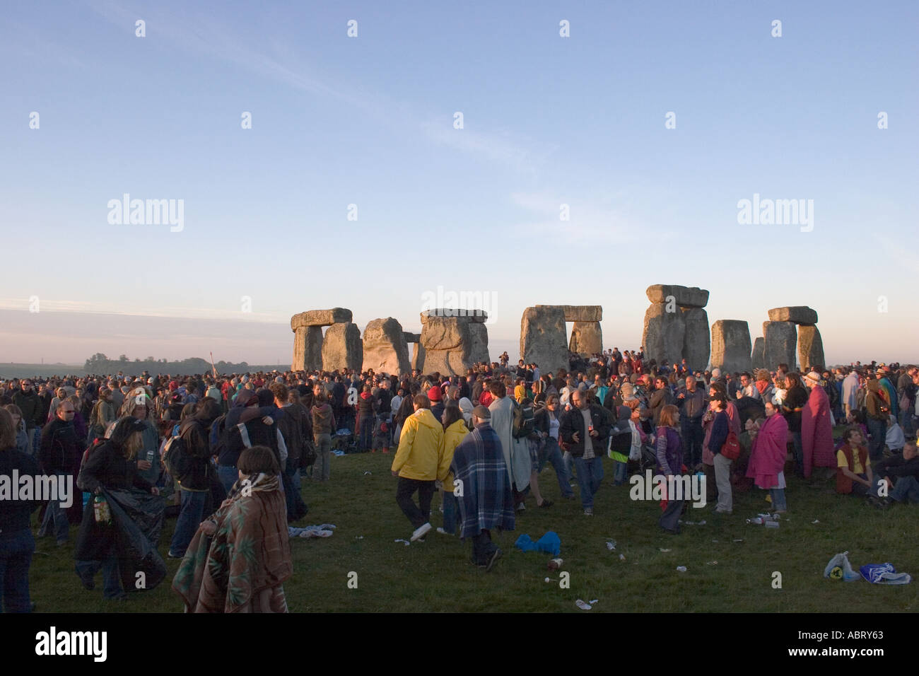 Summer Solstice Stonehenge Somerset England Stock Photo Alamy