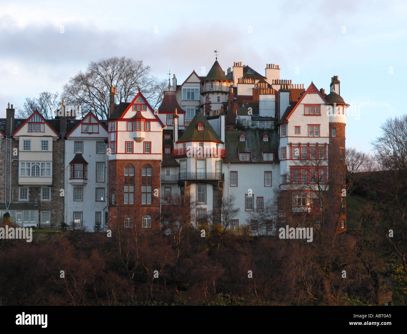 Streetscape as seen from Princes Street Edinburgh Scotland Stock Photo