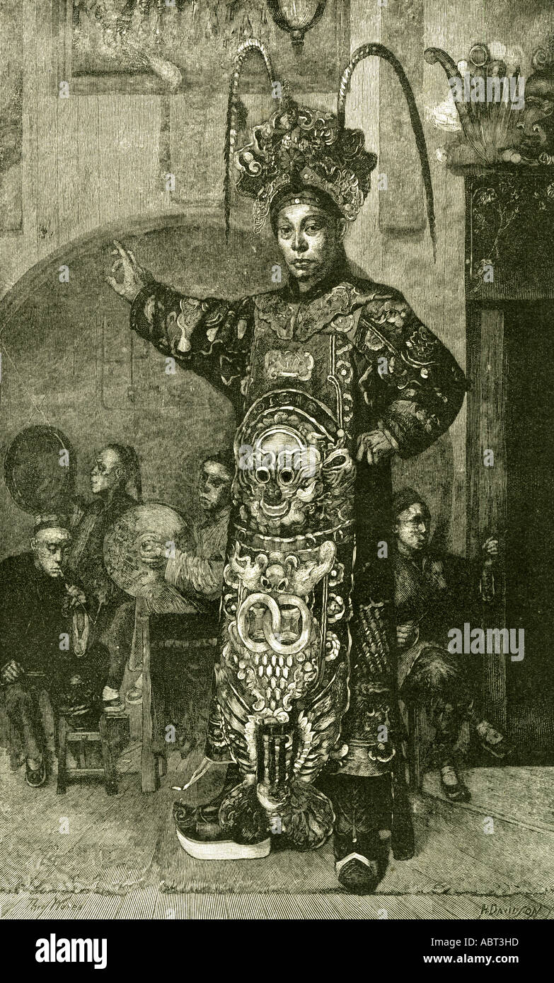 San Francisco, A Chinese Actor in the Theatre,1891, USA Stock Photo
