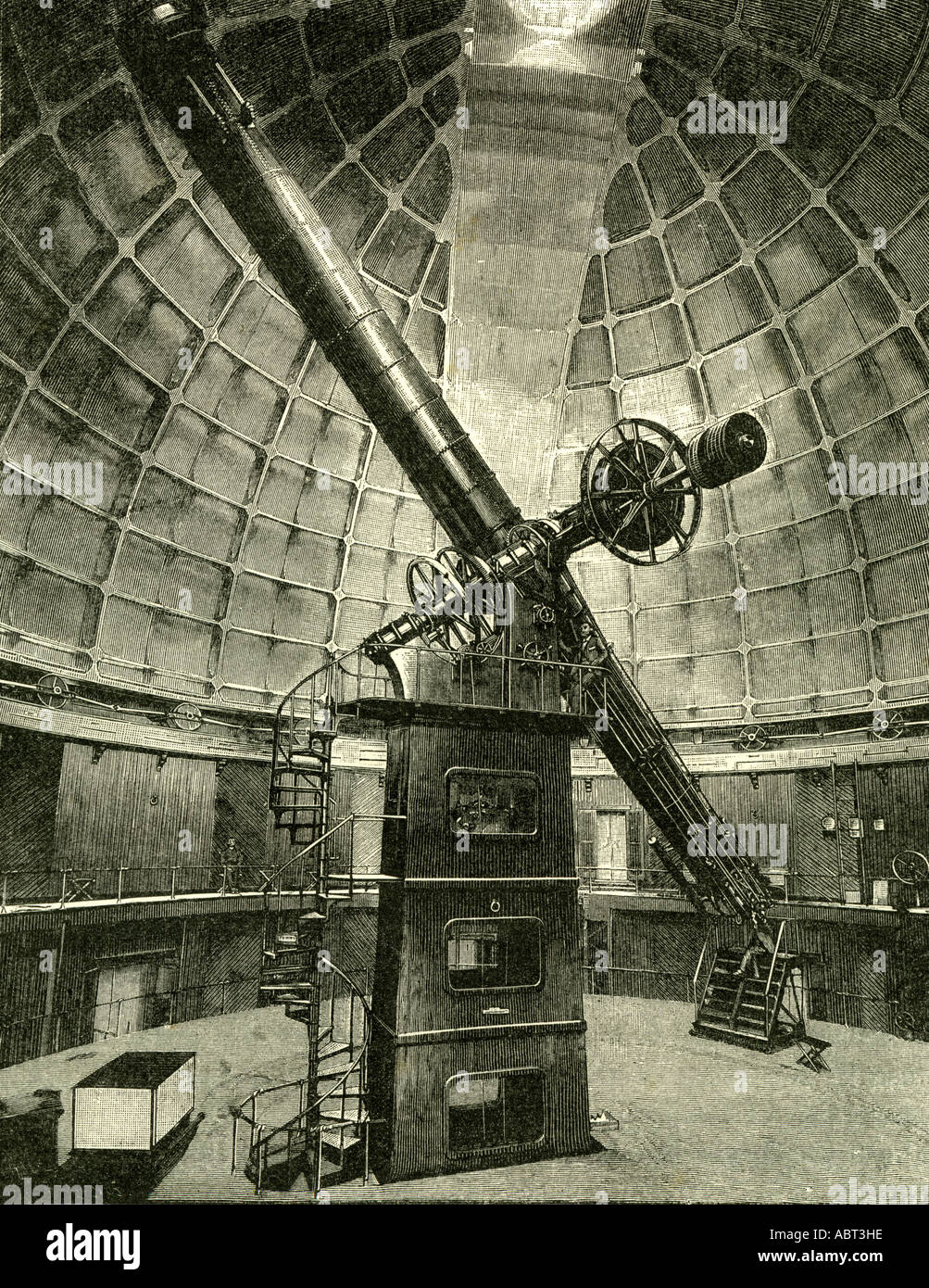 California, the largest telescope in the world, 1891, USA Stock Photo