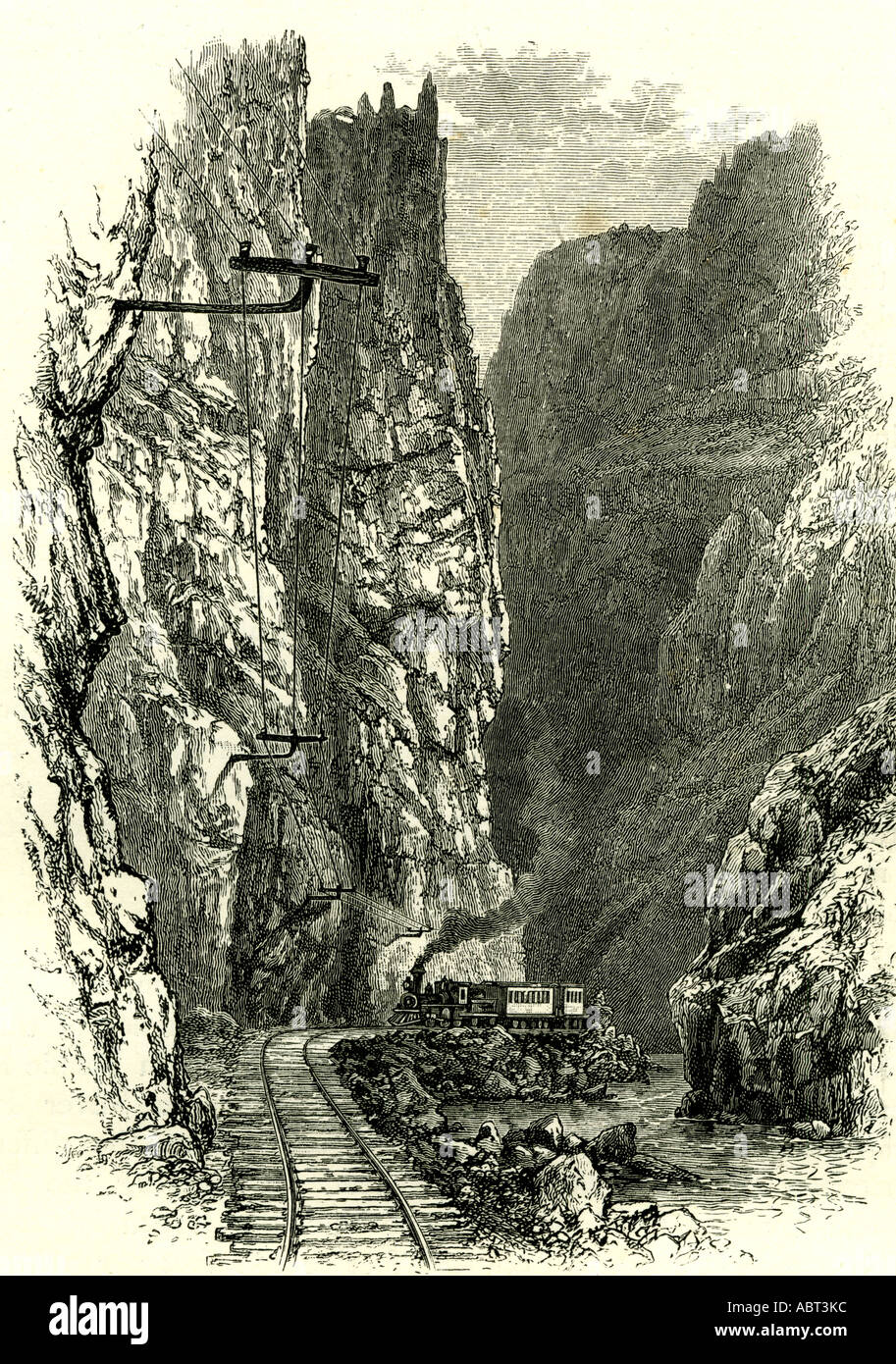The Royal Gorge of the Arkansas, 1891, USA Stock Photo