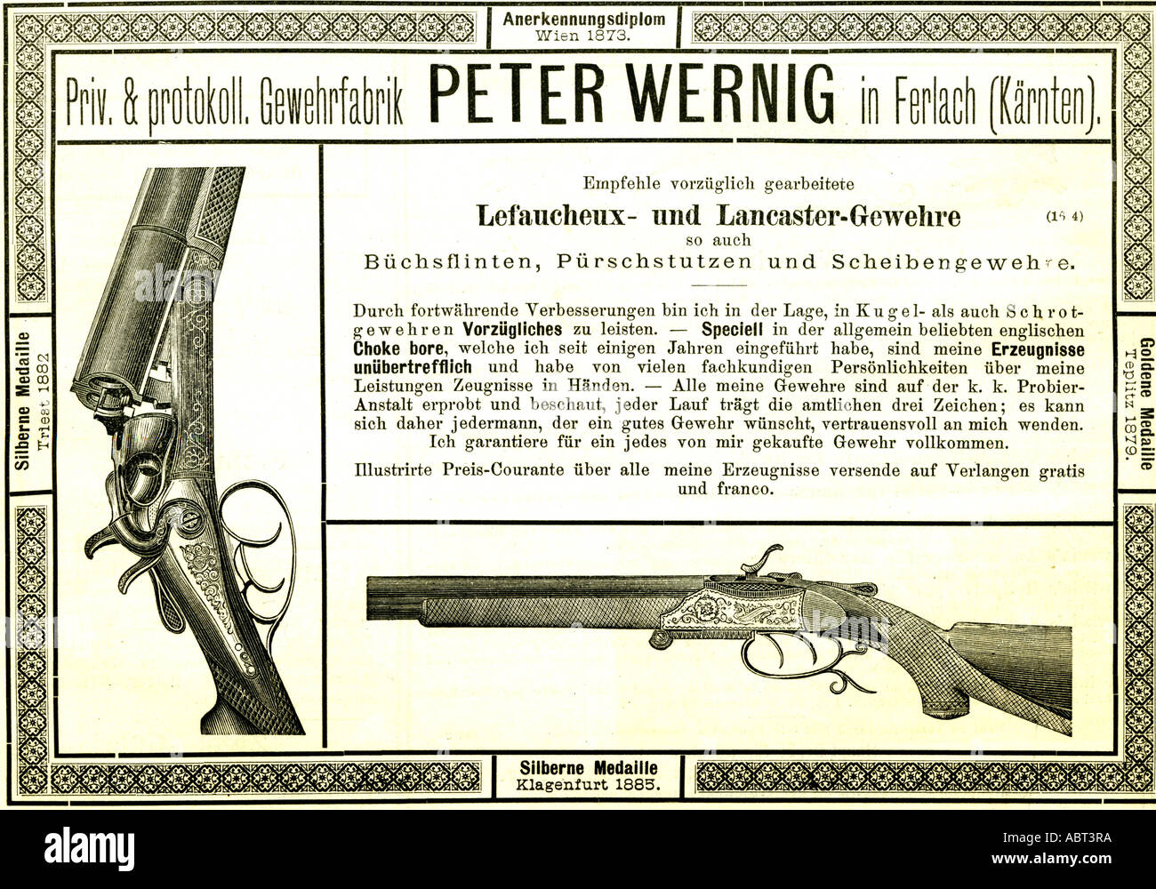 Hunt, Gun, Austria, 1891 Stock Photo