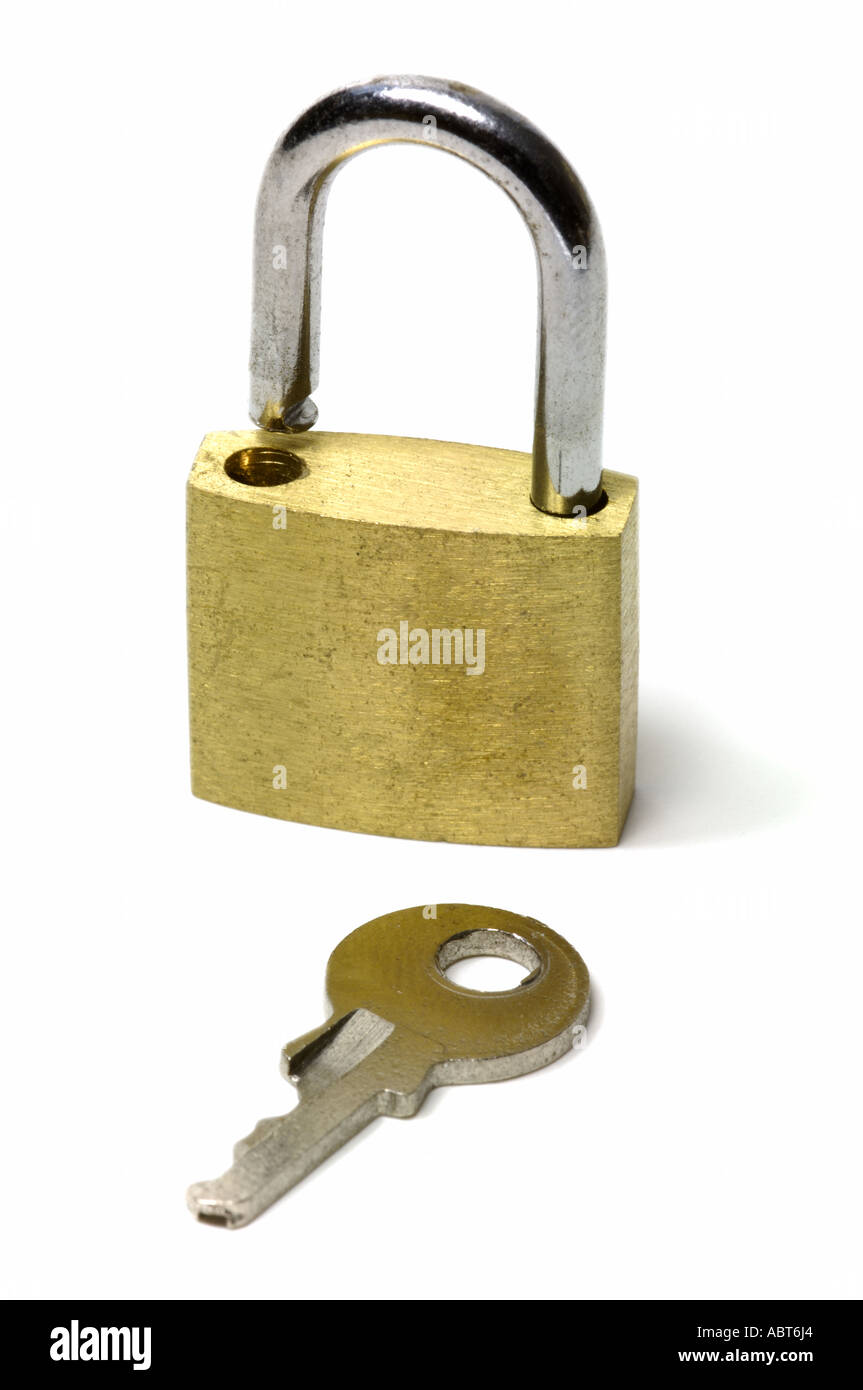 Lock with key Cut Out Stock Images & Pictures Alamy