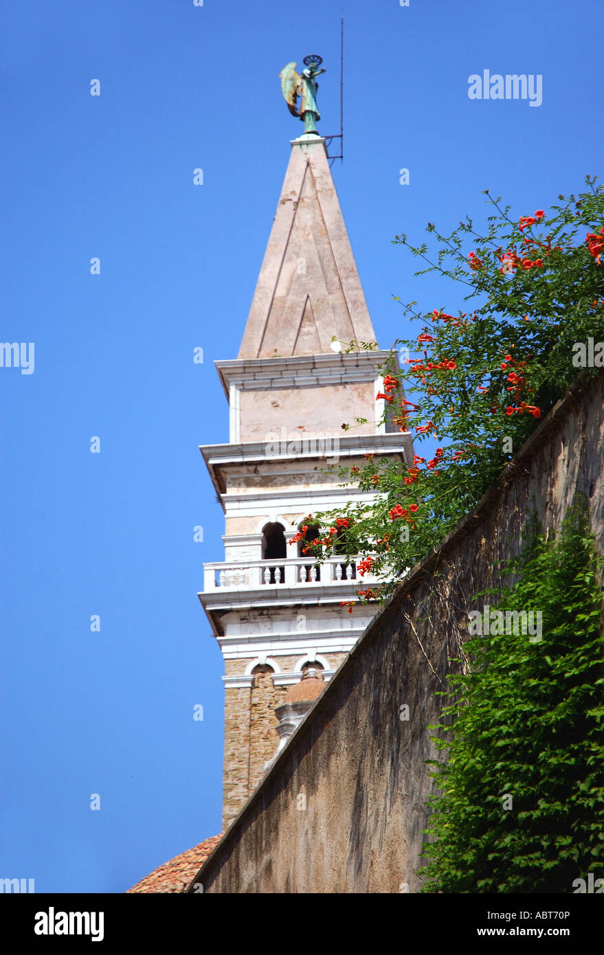 St George cathedral Piran Primorska Istria Slovenia former ex Yugoslavia Istra Istrian Peninsula Slovenian East Eastern Europe Stock Photo