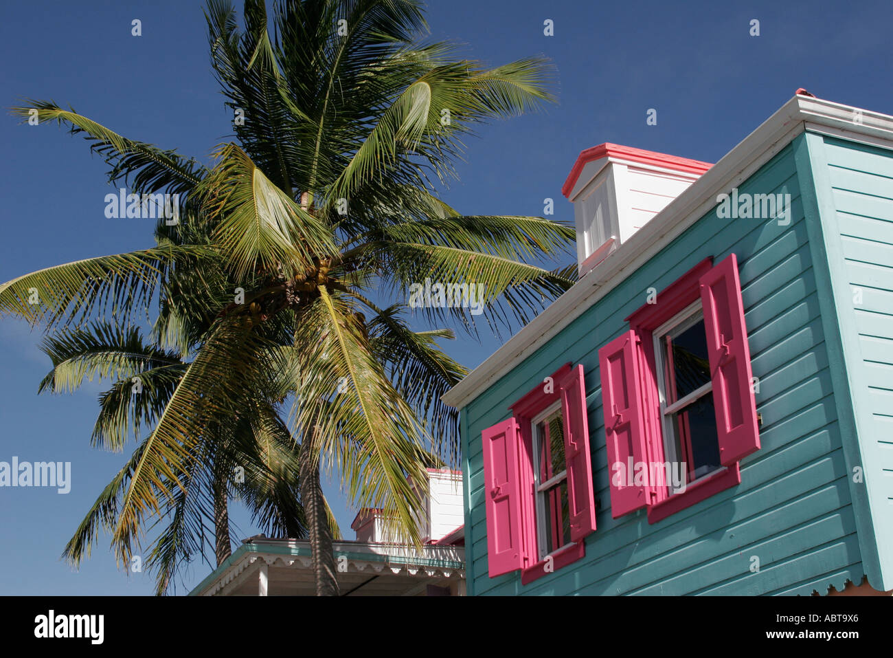 Tortola,British Virgin Islands,BVI,B.V.I.,West Indies,Caribbean Sea water Atlantic Ocean water UK territory,Leeward Islands,Lesser Antilles,Frenchmans Stock Photo