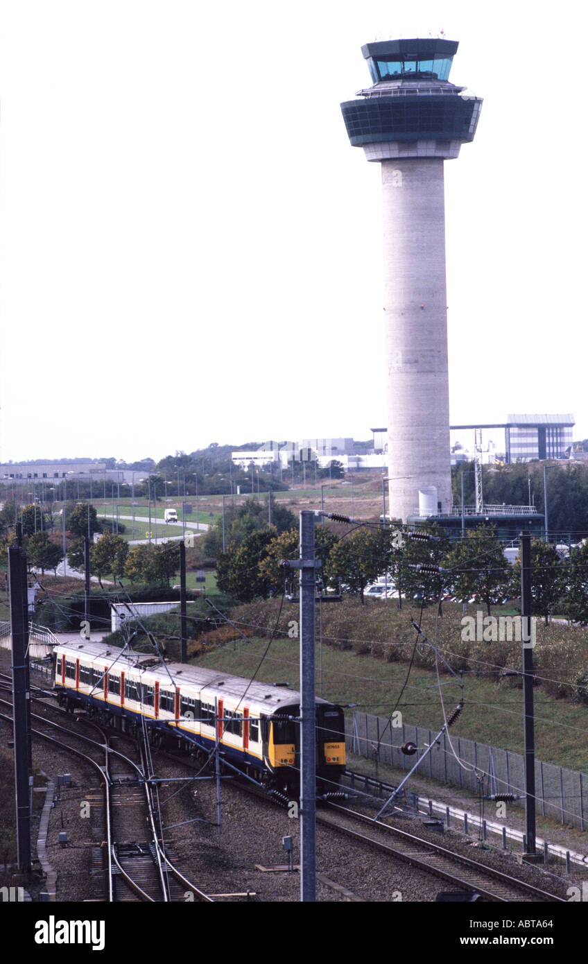 Passenger train, Stansted Airport, Essex, UK. Stock Photo