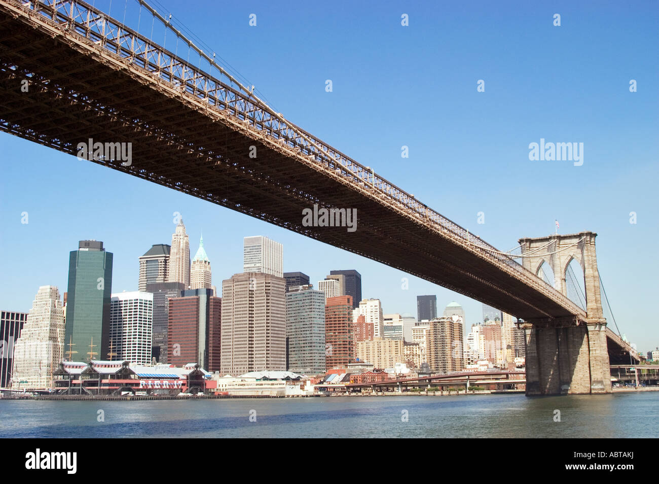 Brooklyn bridge and skyline New York Stock Photo - Alamy