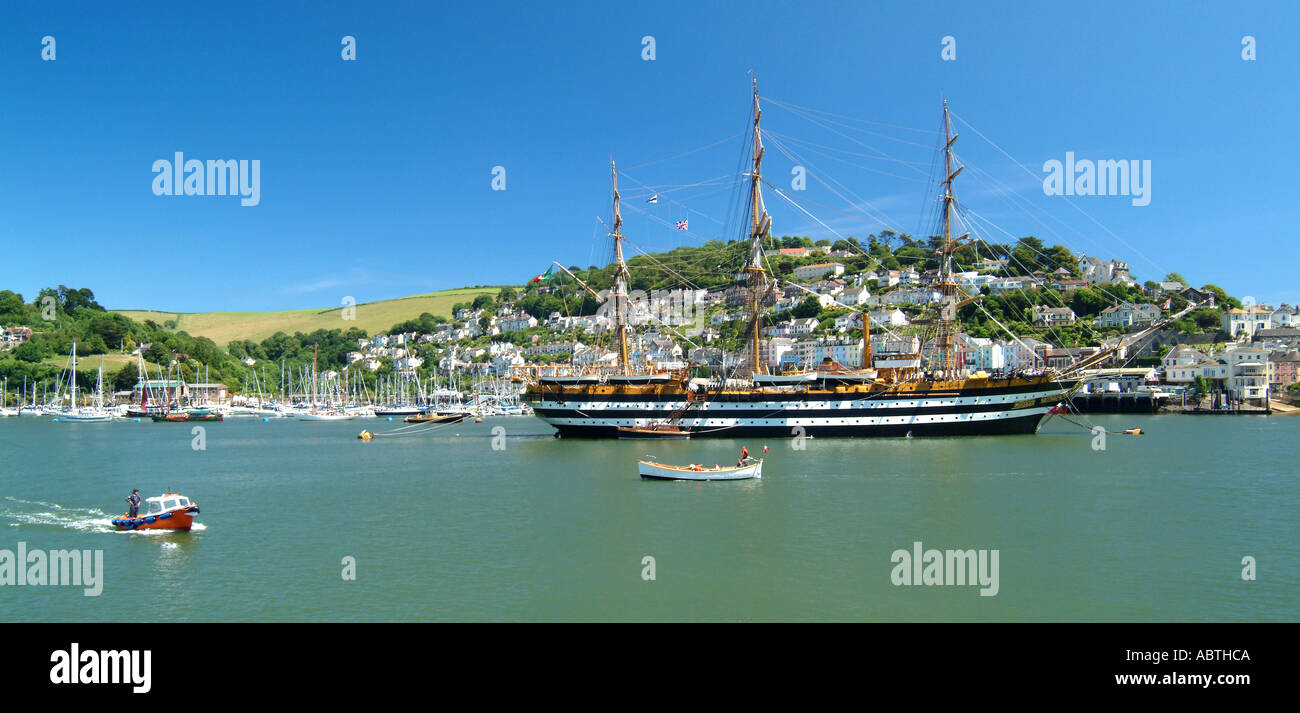 Tall Ship Amerigo Vespucci on Visit to Dartmouth Moored in River Dart Devon  England United Kingdom UK Stock Photo - Alamy