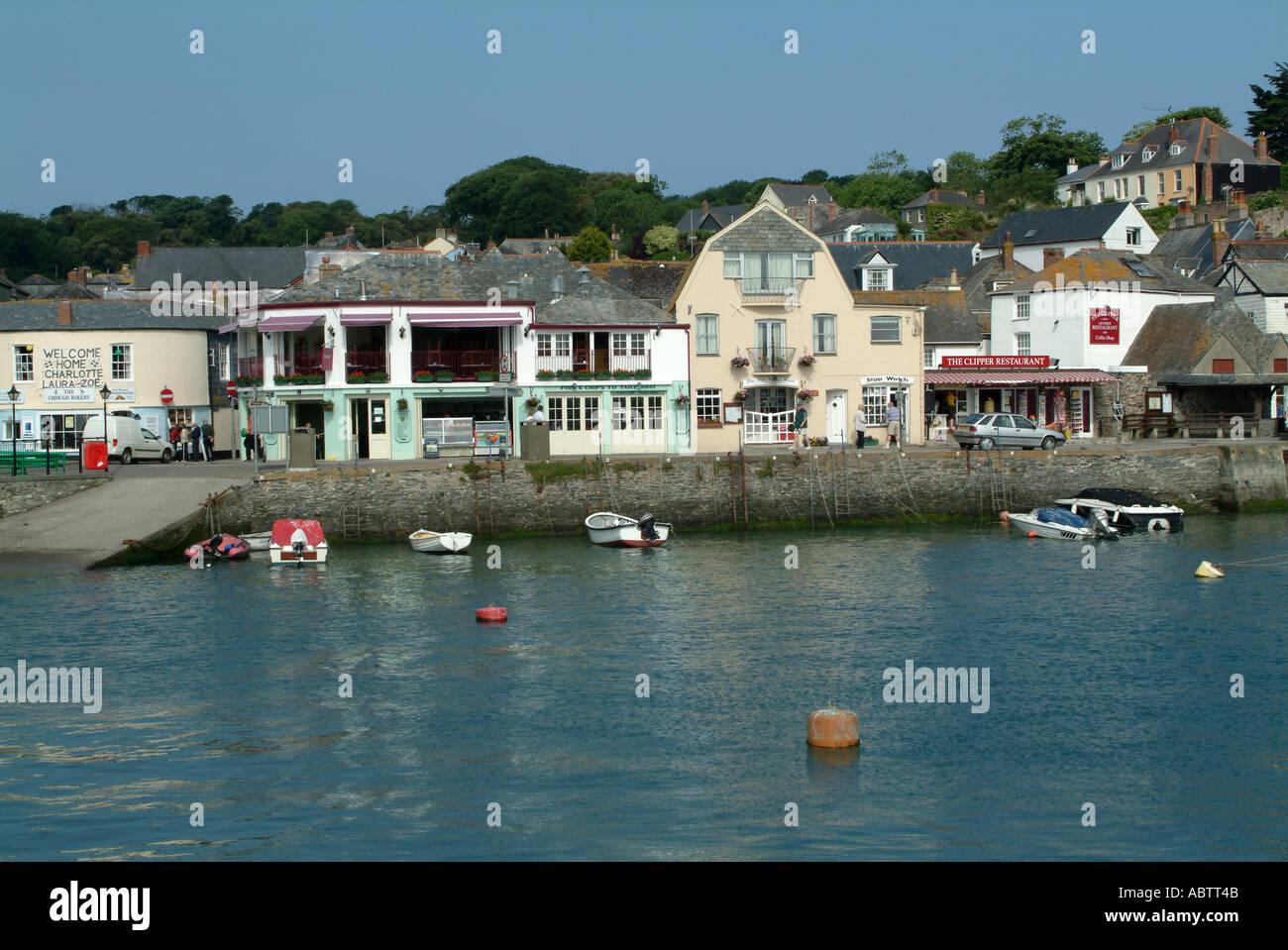 The Inner Harbour Area at Padstow Cornwall Stock Photo