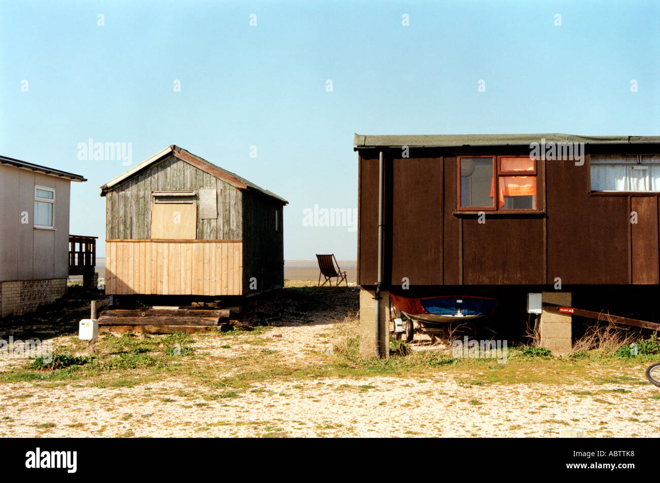 Beach houses Seasalter UK no.2 Stock Photo Alamy