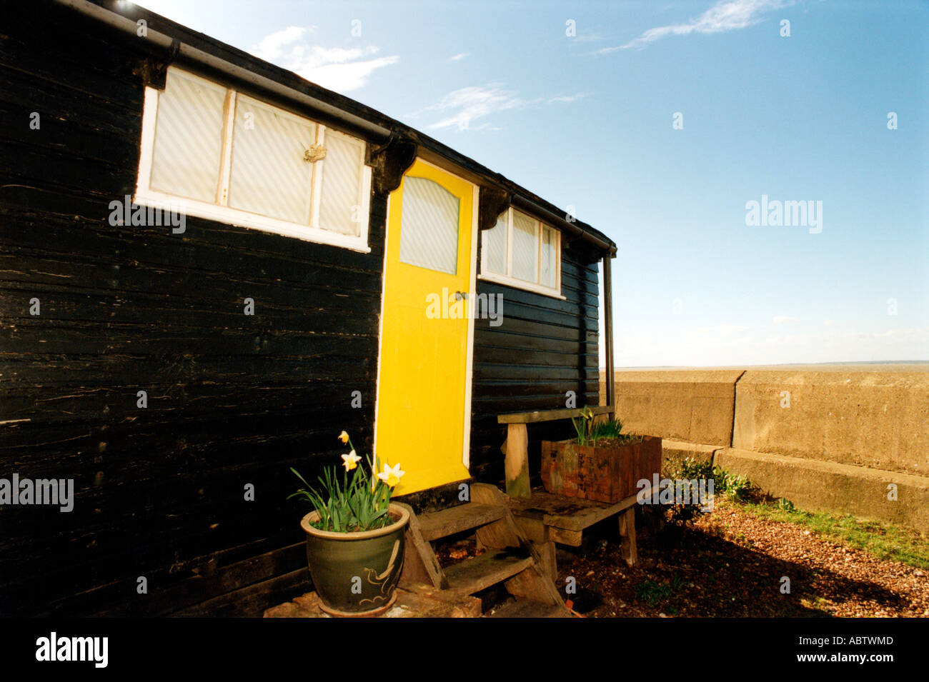 Beach house Seasalter UK Stock Photo Alamy
