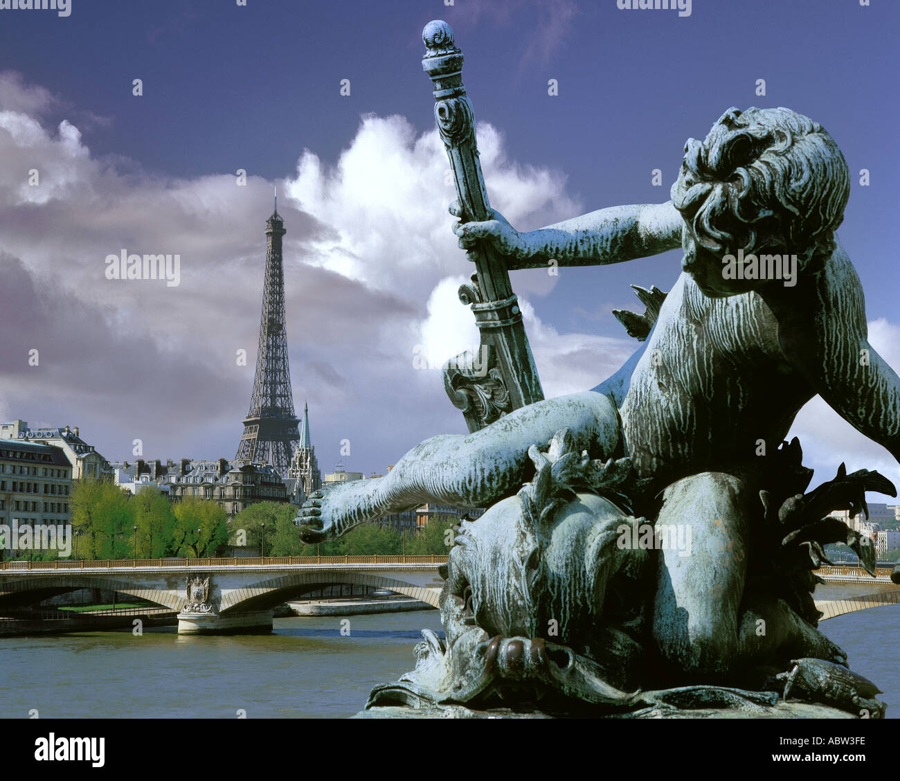 Pont alexandre iii cherub statue hi-res stock photography and images ...