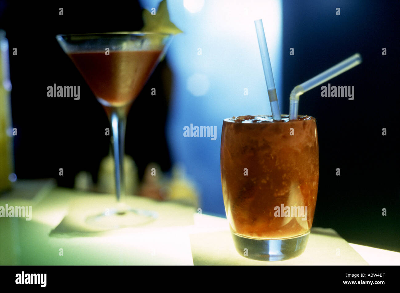 drink, cocktail, glass, bar, restaurant, London, interior design Stock