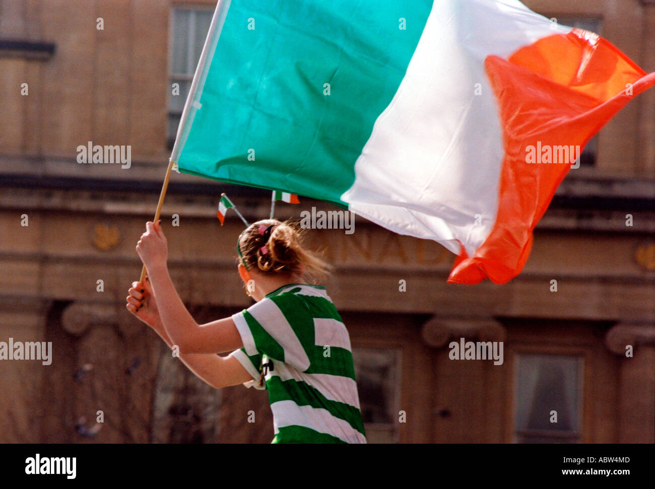 St Patrick's Day Trafalgar Square London UK Stock Photo Alamy