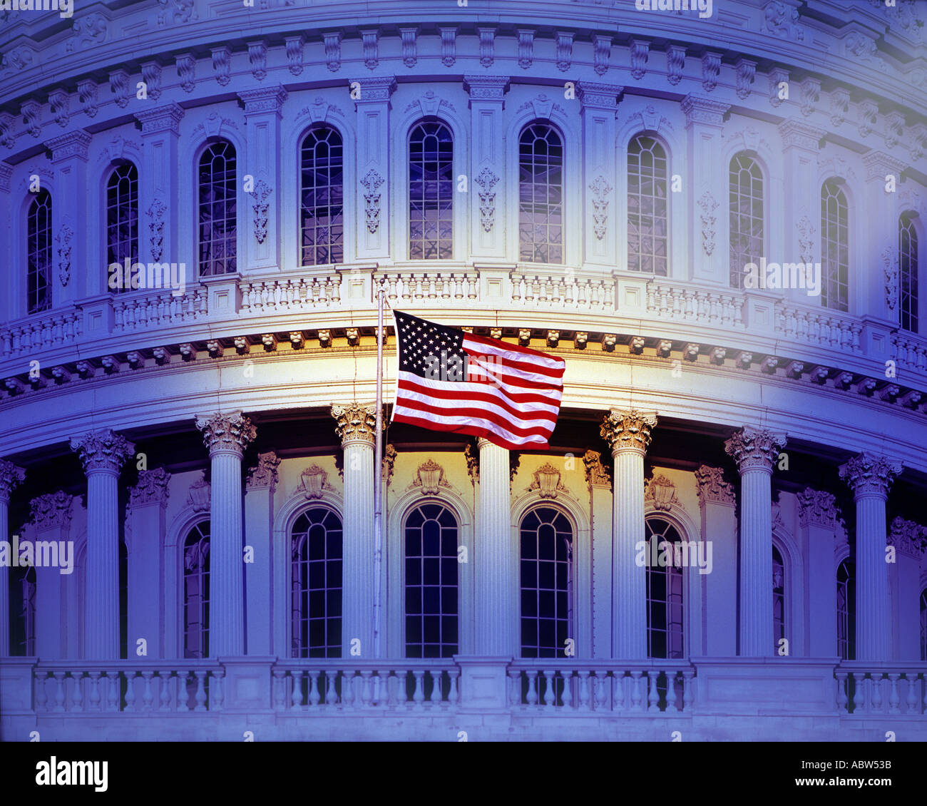 Us capitol building flag hires stock photography and images Alamy