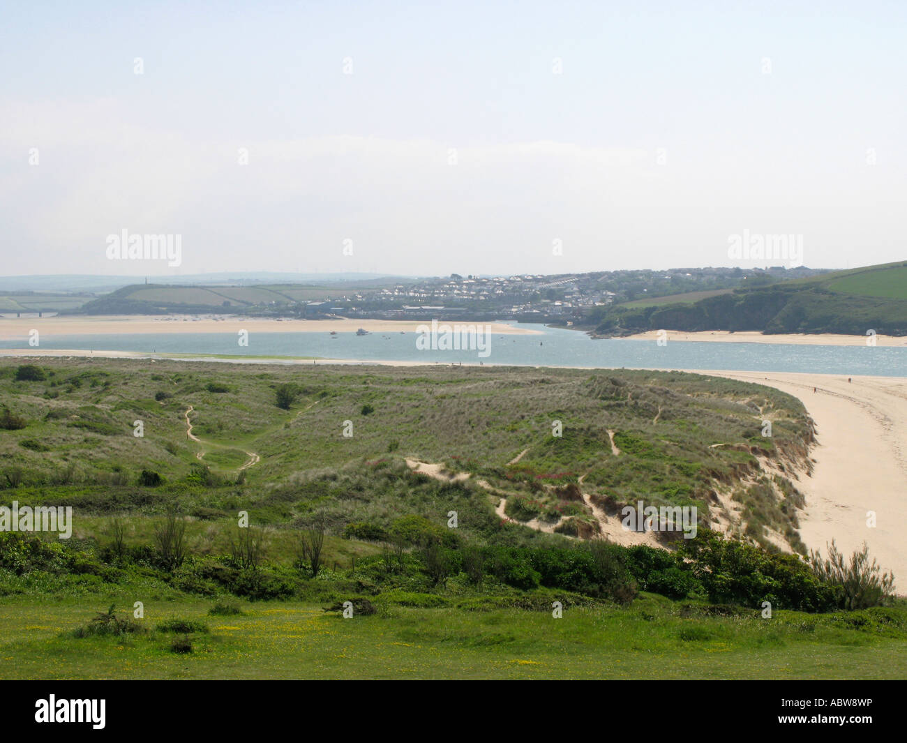 View of the beach towards Padstow and the Camel Estuary at Rock