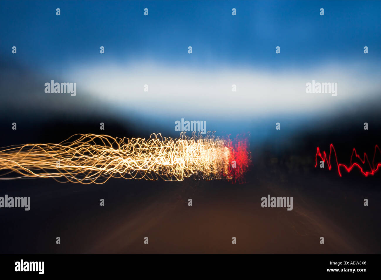 Gold light trails hi-res stock photography and images - Alamy