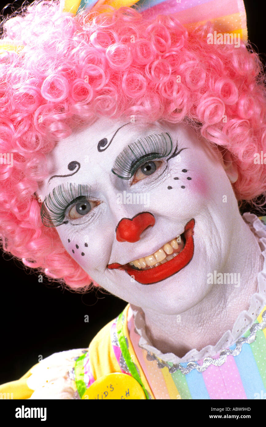 Portrait of colorful clown in makeup for show to be funny for children  Stock Photo - Alamy