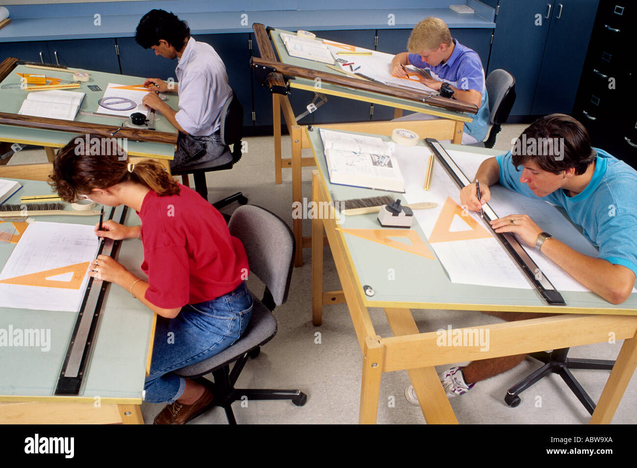students-boys-and-girls-in-high-school-11th-grade-drafting-class-with-stock-photo-7411817-alamy
