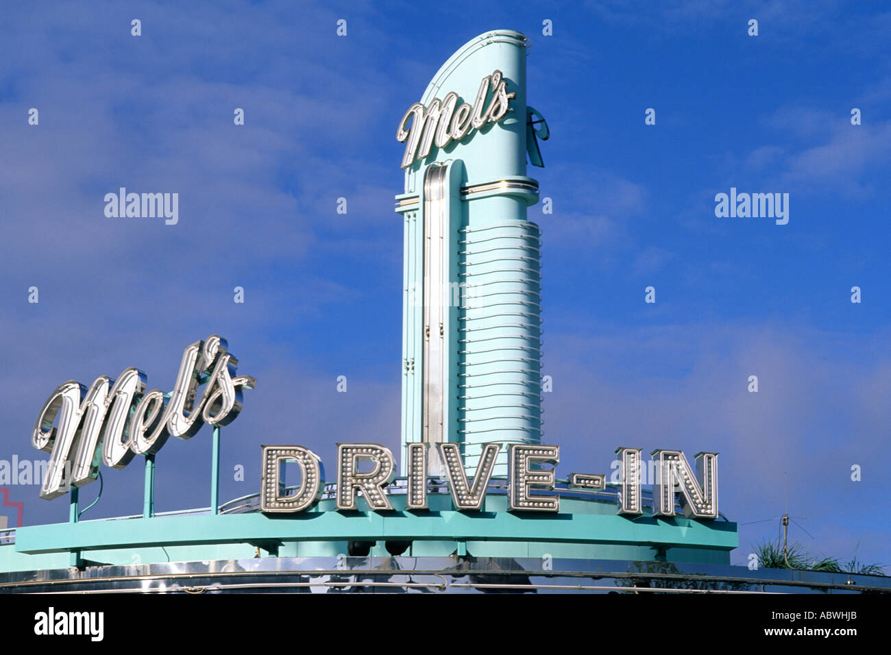 Famous Los Angeles Holywood Landmark In California Usa Famous Movie Mels Drive In Diner Stock Photo Alamy