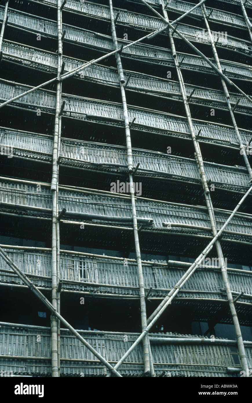Bamboo scaffolding Shanghai China Stock Photo