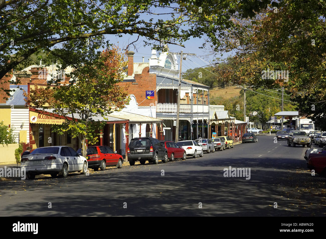 Main Street Maldon Victoria Australia Stock Photo Alamy