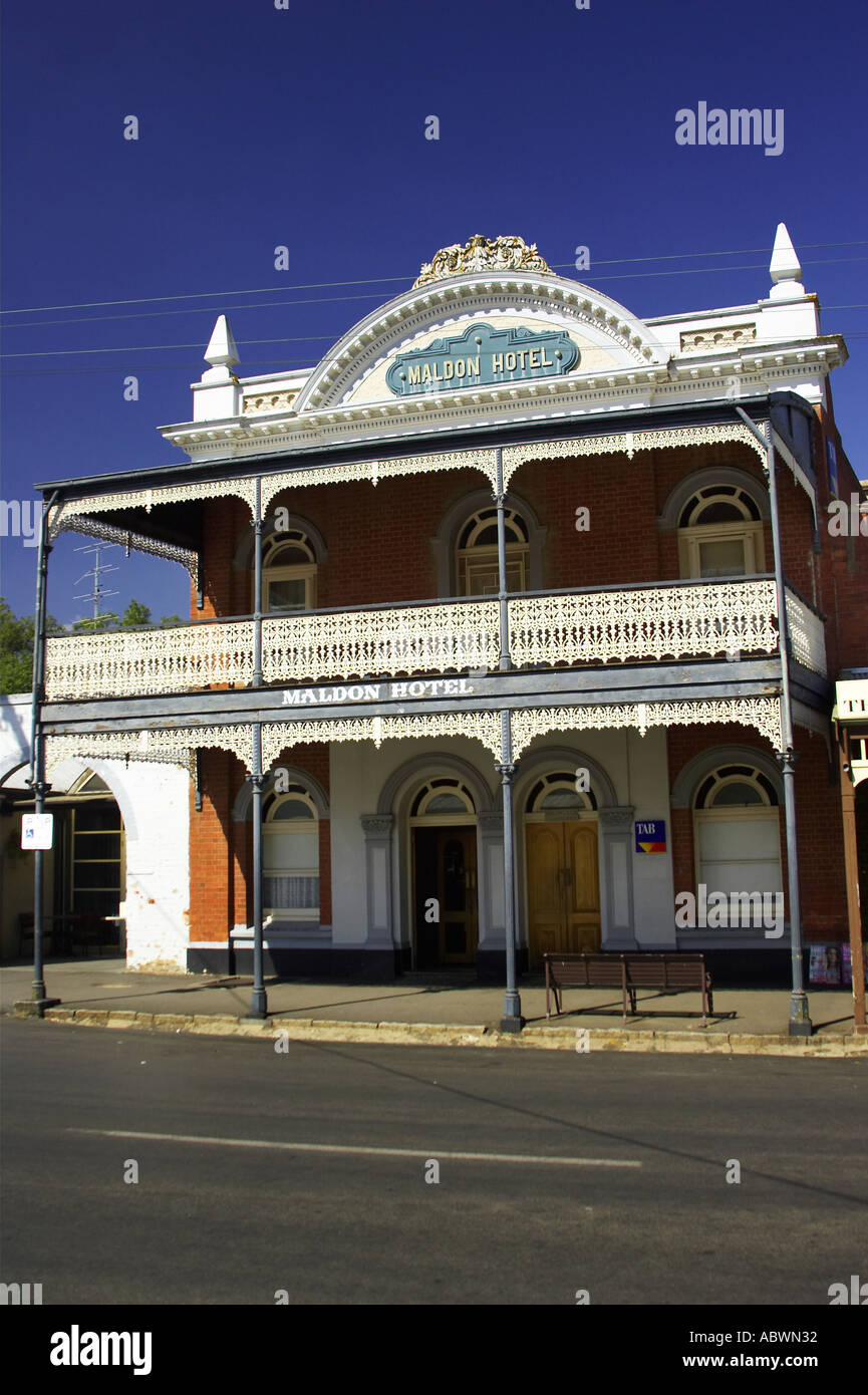 Historic Maldon Hotel Maldon Victoria Australia Stock Photo Alamy