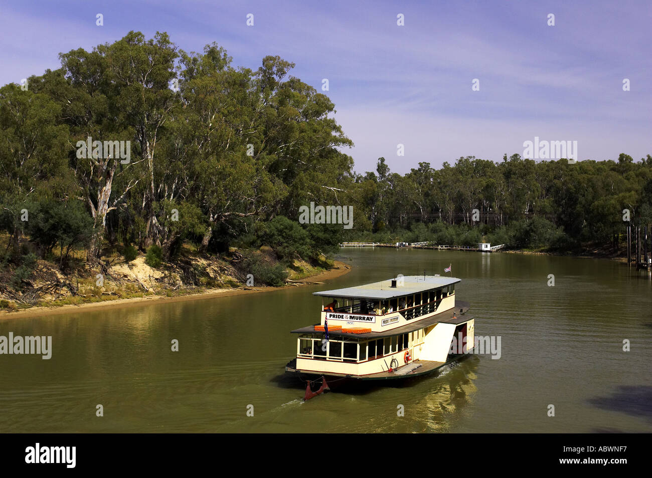 Pride of the Murray Riverboat Murray River Echuca Victoria New South Wales Australia Stock Photo