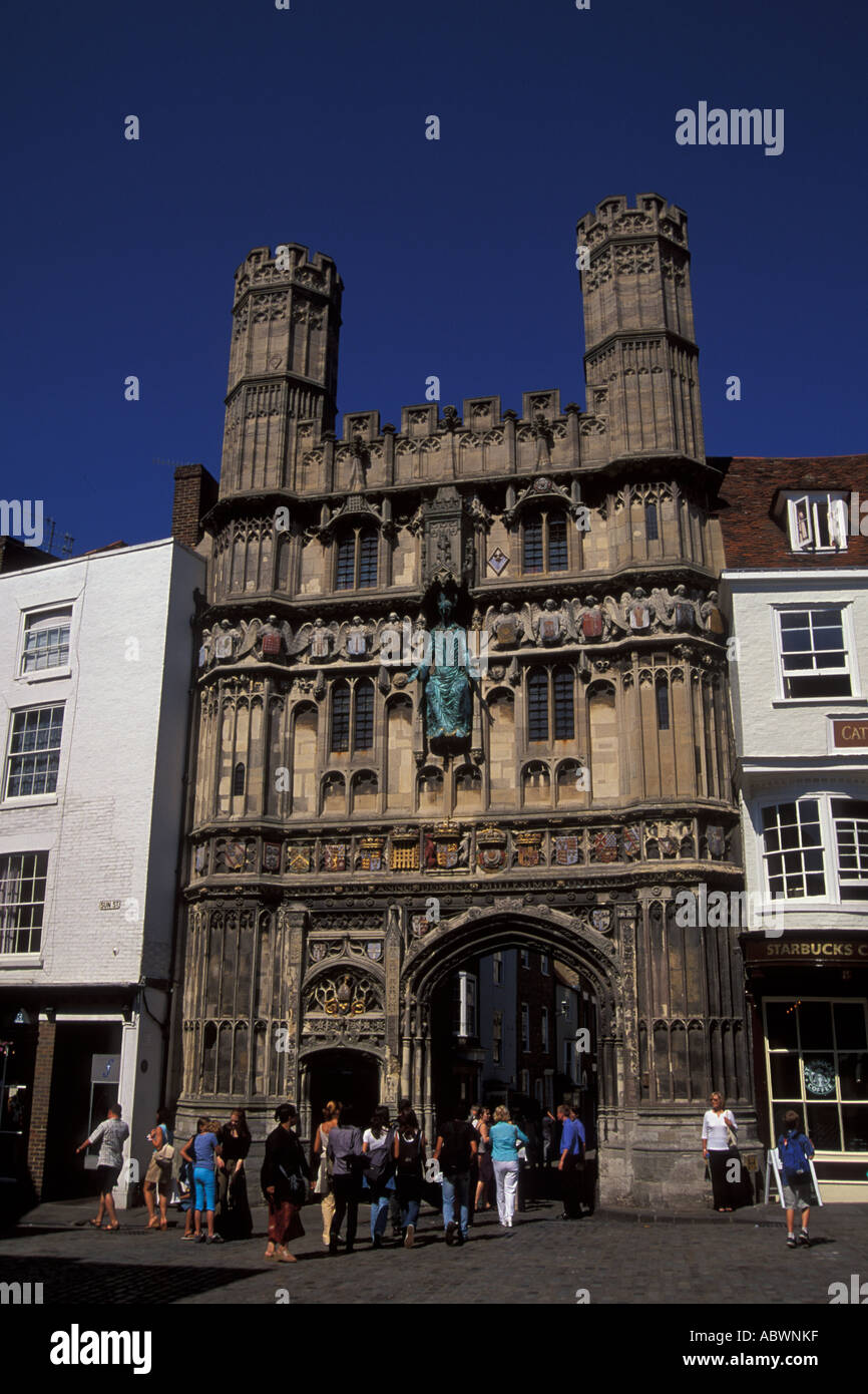 Christ church gateway entrance to Canterbury Cathedral Kent England UK