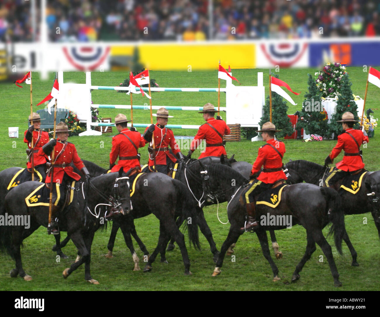 ROYAL CANADIAN MOUNTED POLICE MUSICAL RIDE, R.C.M.P. Stock Photo