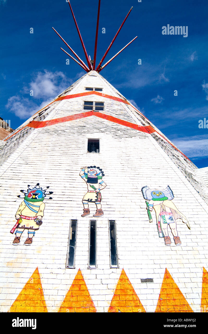 Teepee asrtwork in New Mexico in western USA Stock Photo Alamy