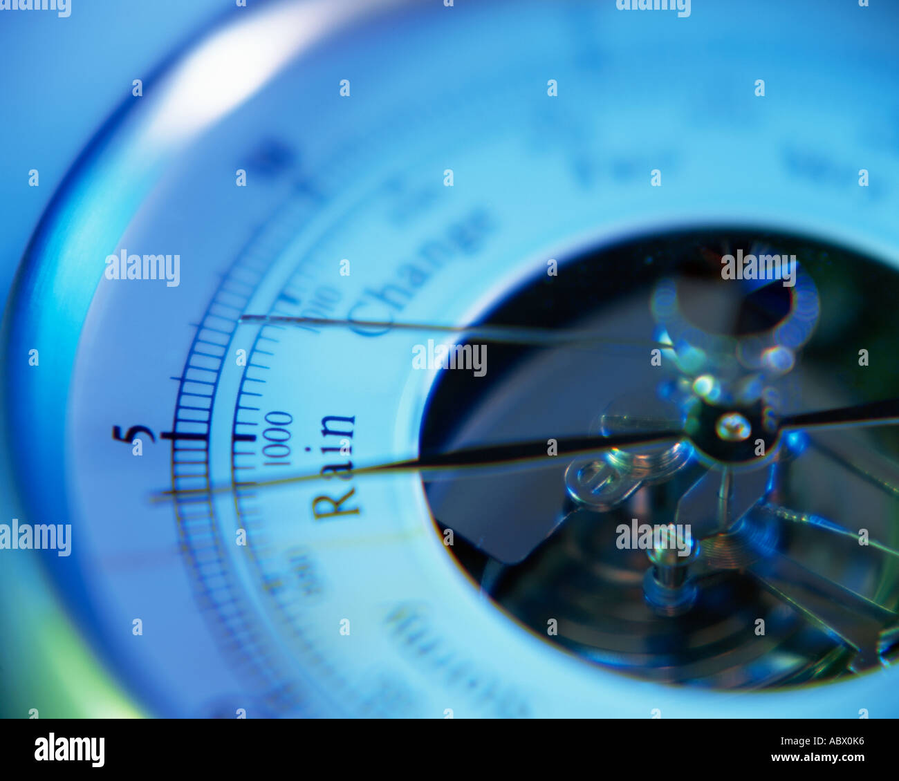 A needle calibrated over a circular scale showing readings Stock Photo Alamy