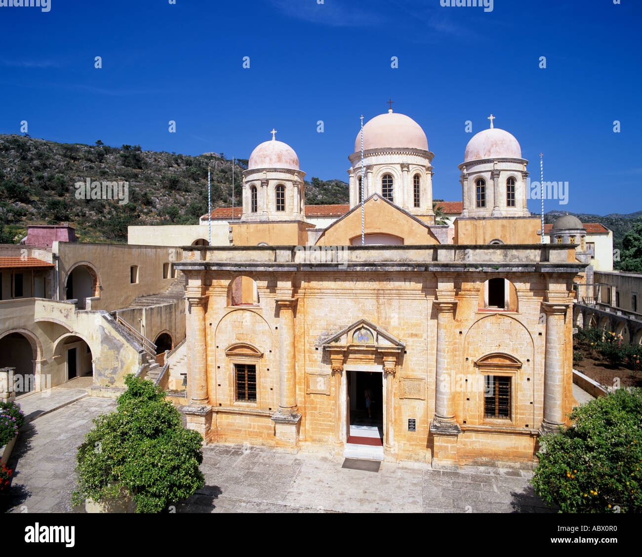Greece Kreta Agia Triada Monastery Kloster Stock Photo Alamy