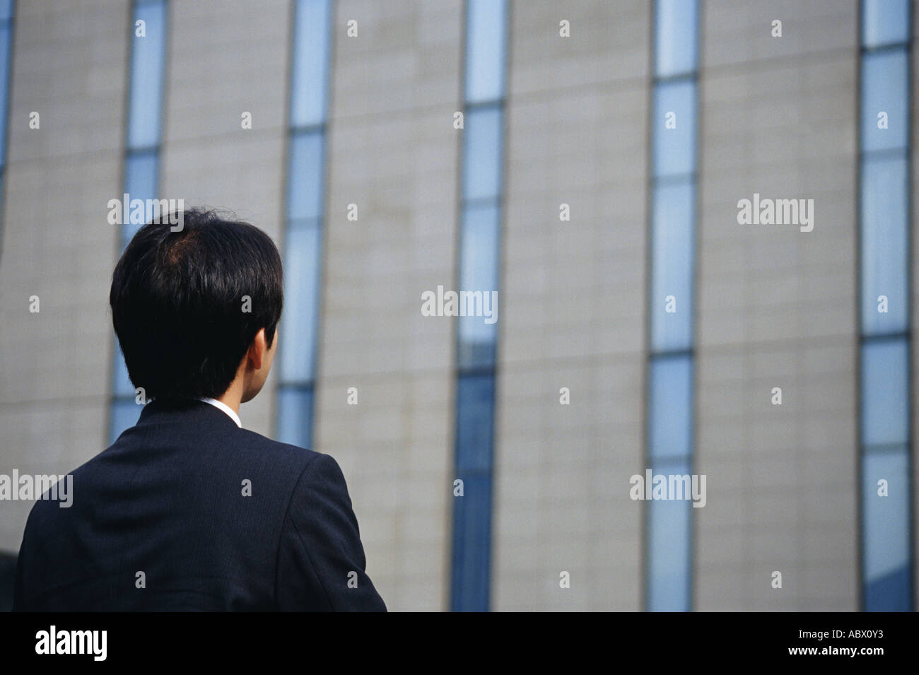 Rear view of man standing in office hi-res stock photography and images ...