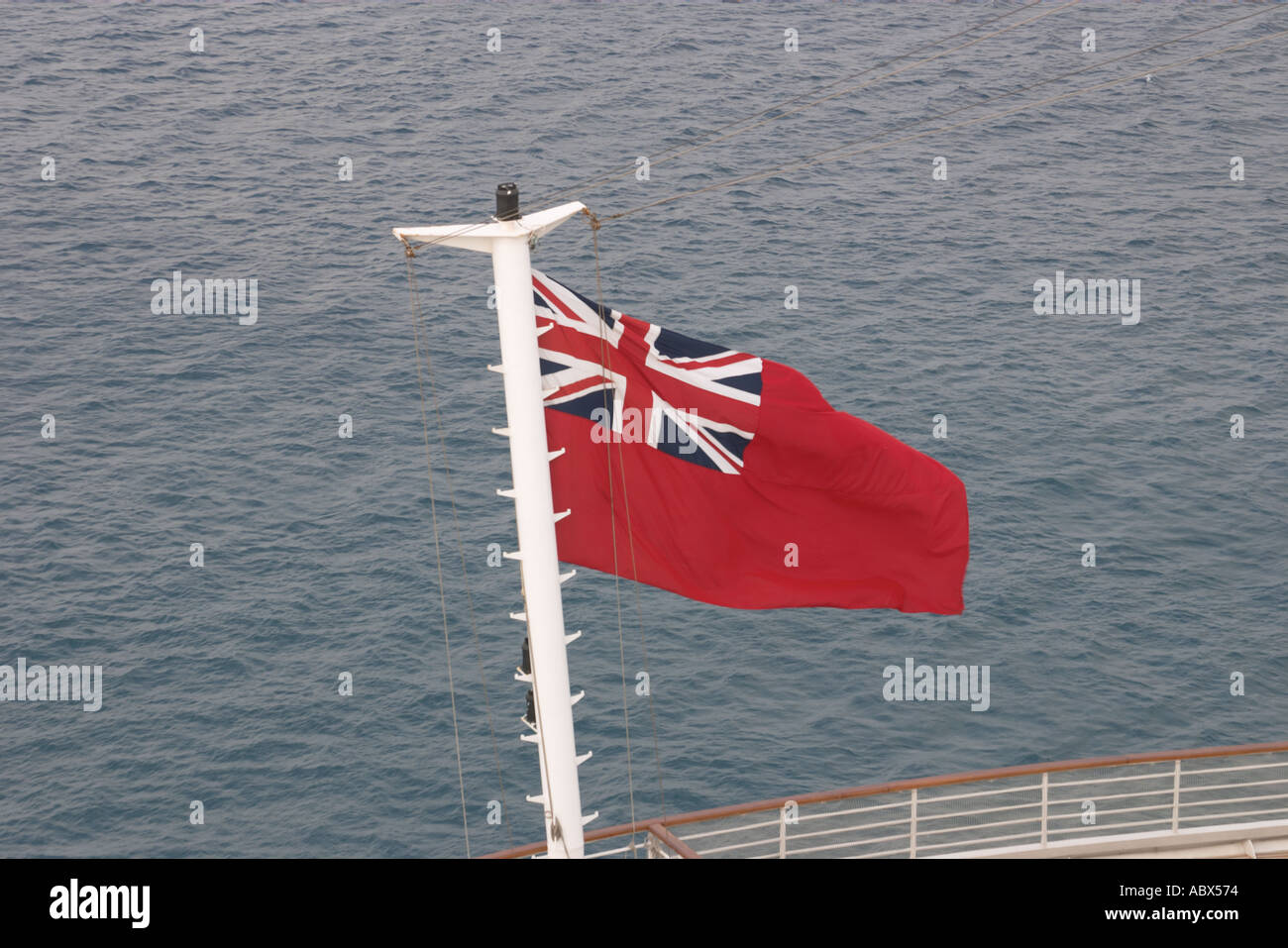 Red Ensign flag on mast Stock Photo