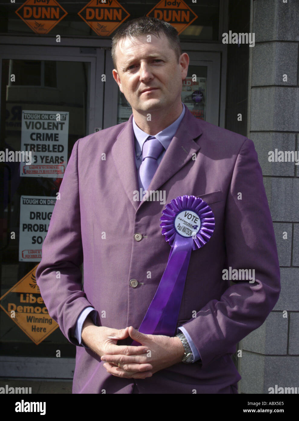 Paul Watson Fathers 4 Justice first political candidate who stood in the Hartlepool byelection