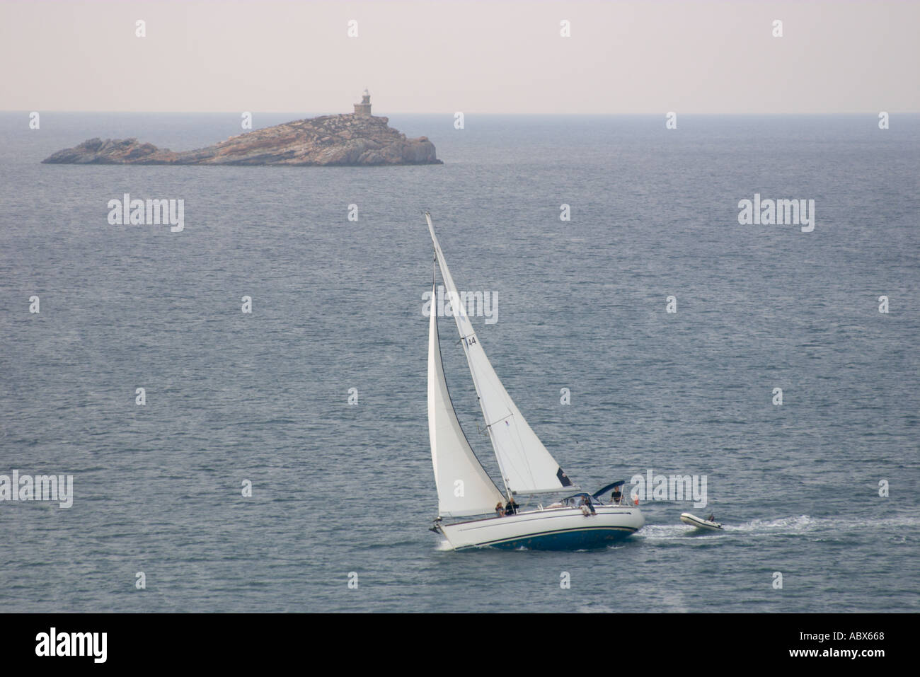 Sailing boat keeled over Stock Photo Alamy