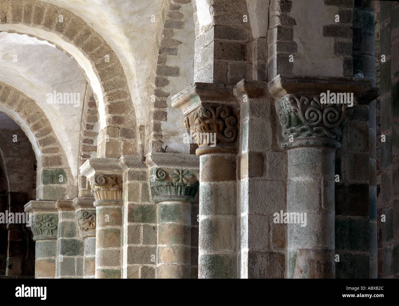 Mont-Saint-Michel, Klosterkirche, Südliches Seitenschiff Stock Photo