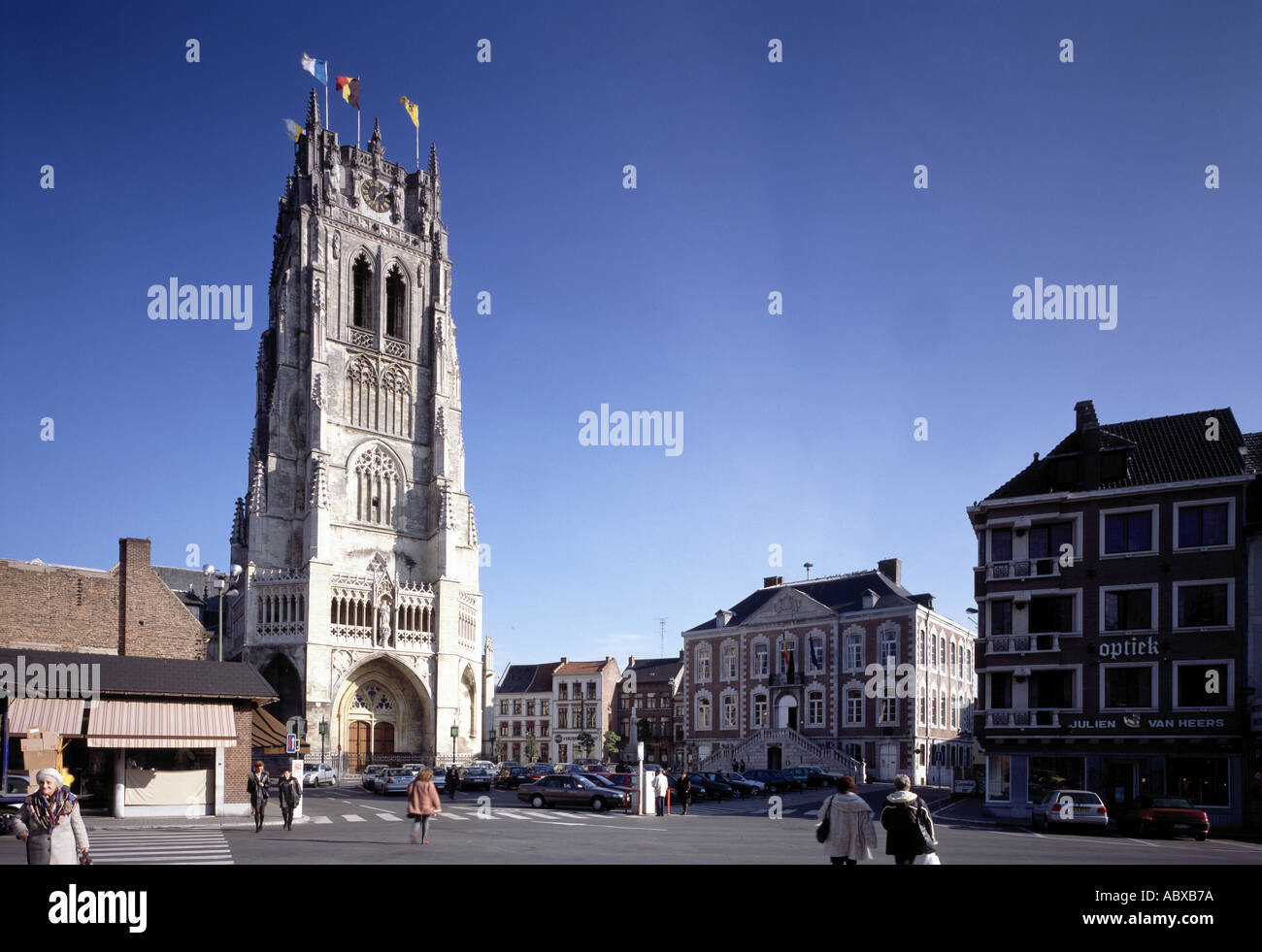 Tongeren, Liebfrauenkirche, Marktplatz Stock Photo