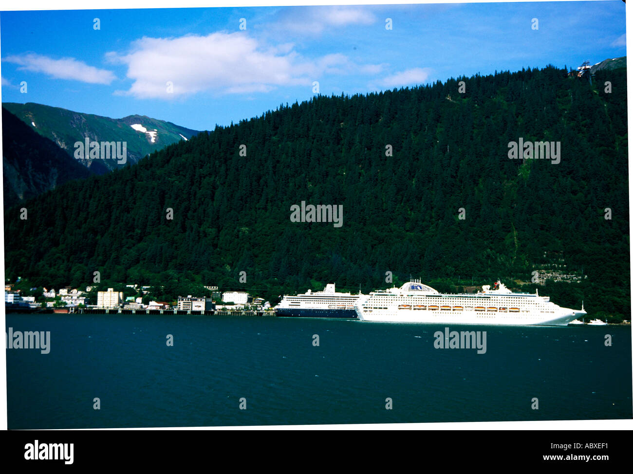 View of Juneau and the Harbor Alaska AK Stock Photo Alamy