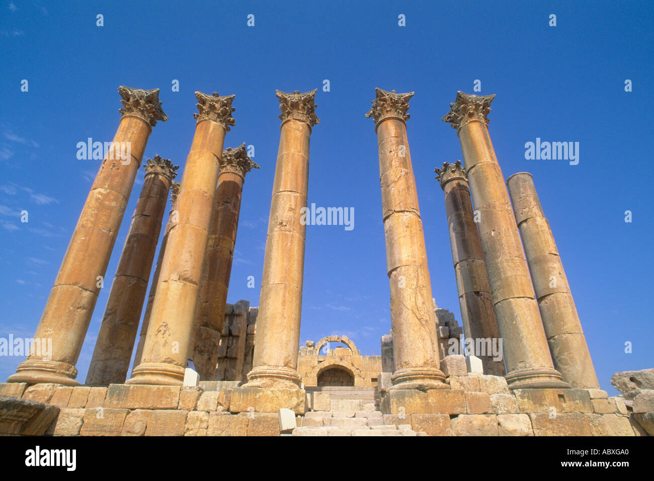 Jordan Jerash Temple of Artemis Stock Photo Alamy