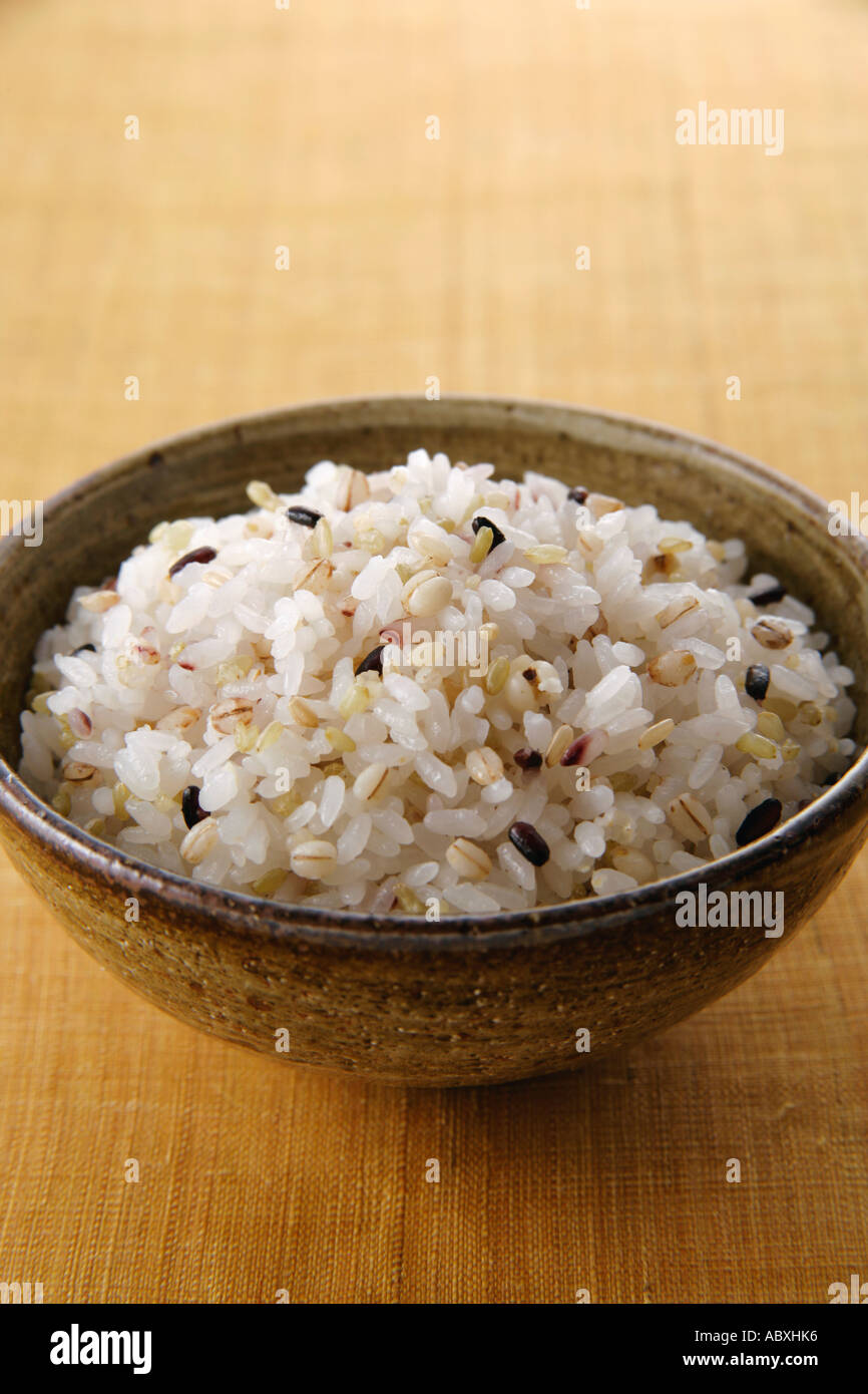Steamed rice in a rice bowl Stock Photo - Alamy