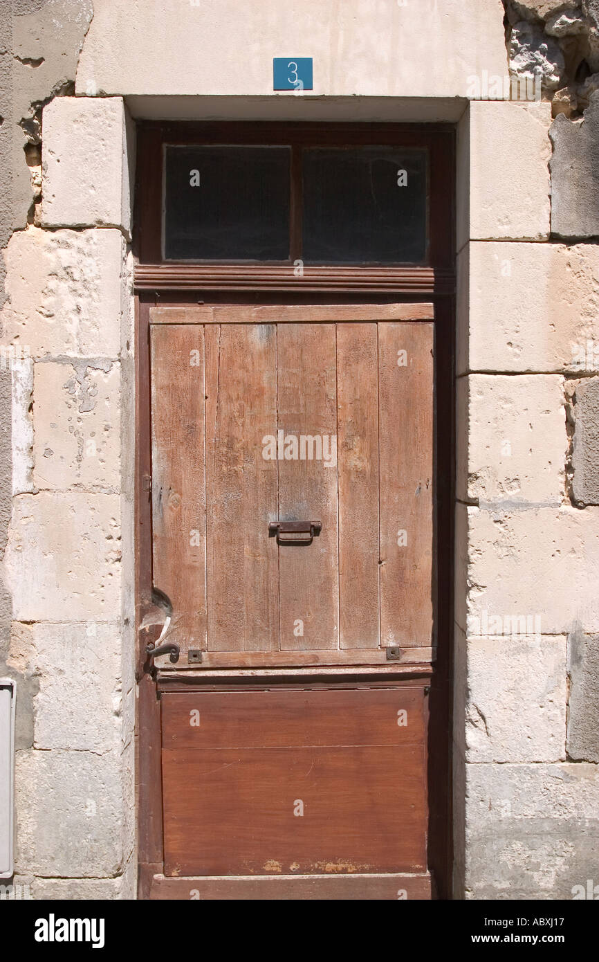 Traditionnal wooden door in France Stock Photo - Alamy