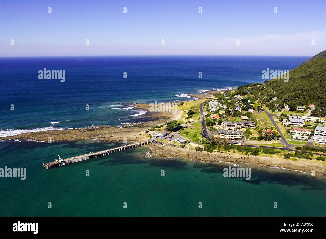 Lorne Great Ocean Road Victoria Australia aerial Stock Photo 4238027