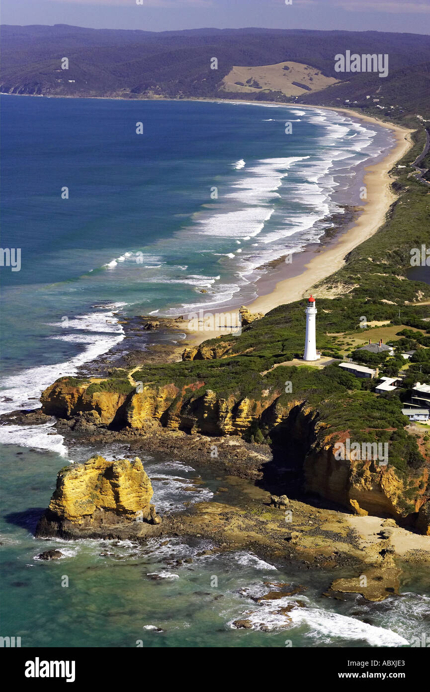 Aireys Inlet and Split Point Lighthouse Great Ocean Road Victoria Stock