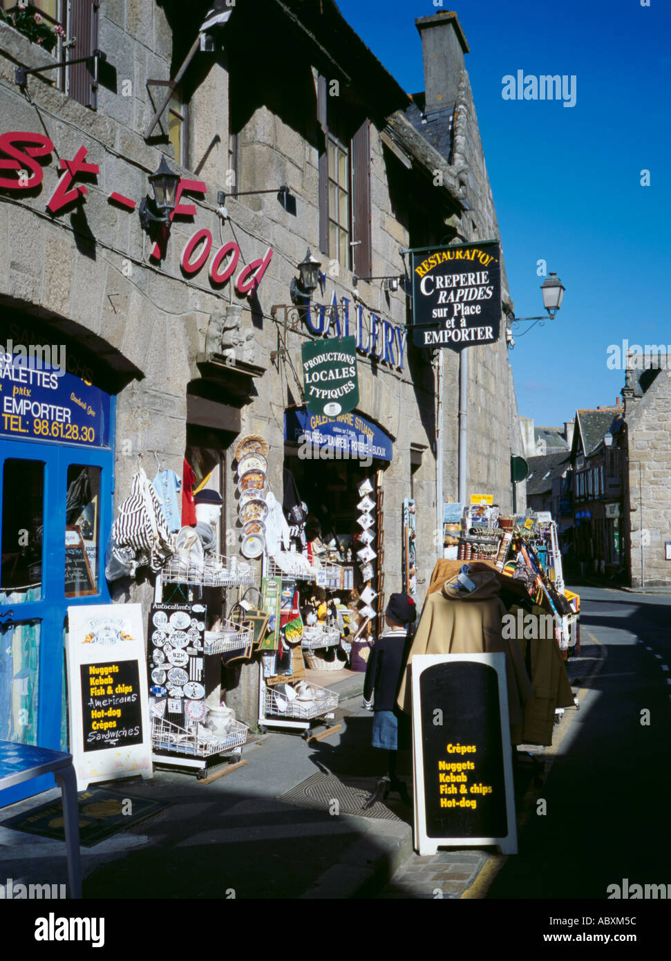 Souvenir shop, Roscoff, Bretagne (Brittany), France. Stock Photo