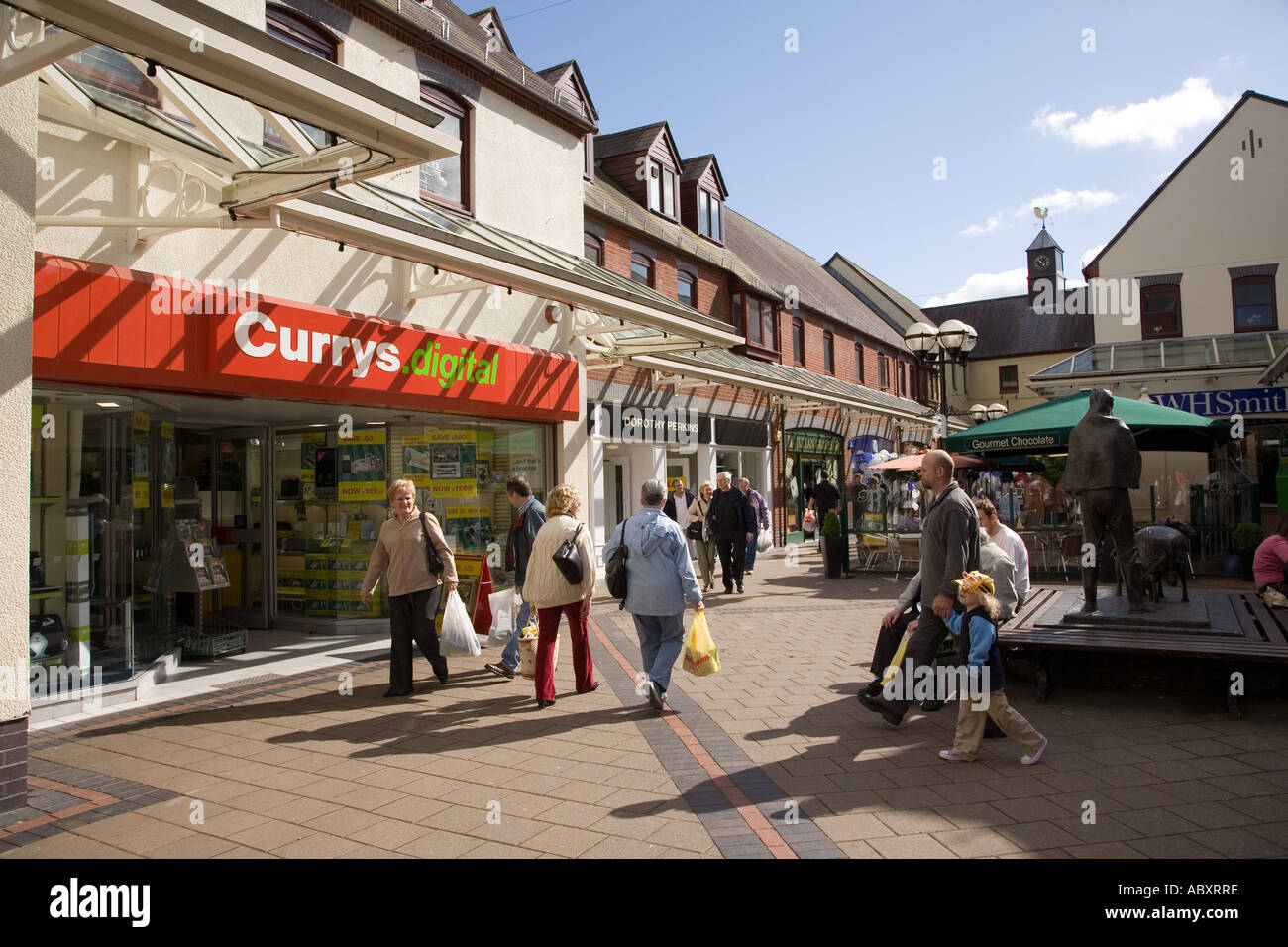 Shopping centre Abergavenny Wales UK Stock Photo Alamy