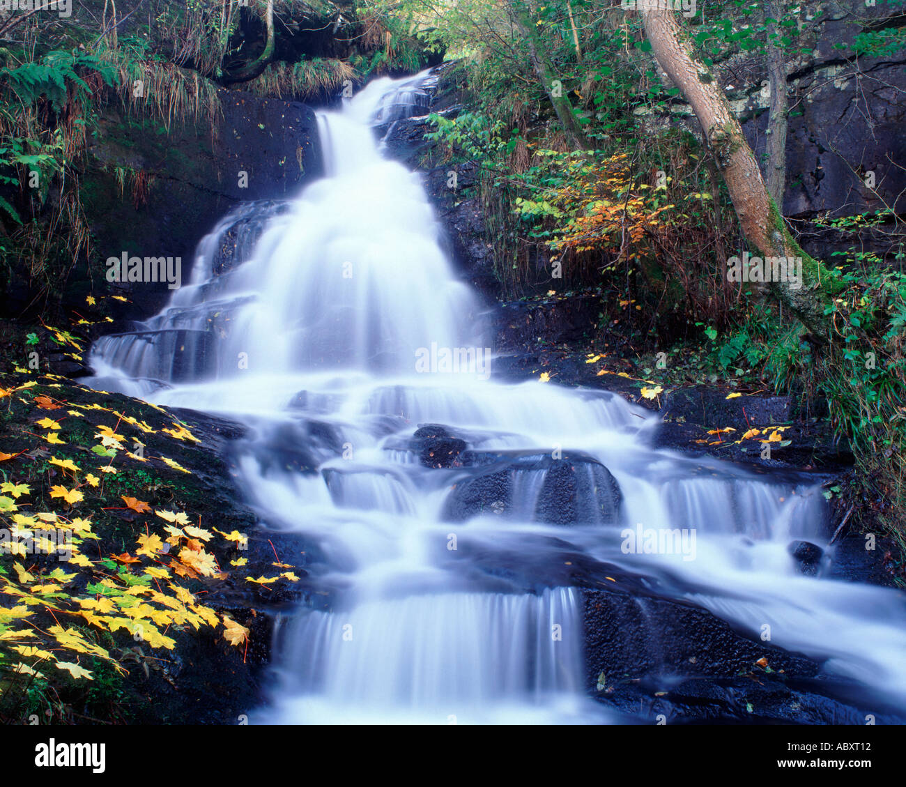 Waterfall, Perth, Kinross, Scotland Stock Photo